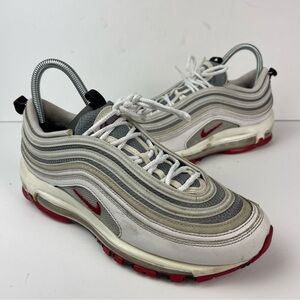 Nike Air Max 97 Men Size 8 White Gray Athletic Running Shoes DM0027-100 READ!!